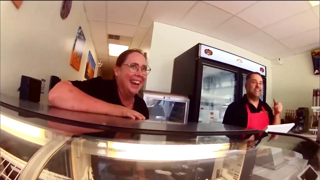 Brett and Shae Mitchell, owners of Reds Rolls, Australian Bakery, Rolls, and Sanga Shop in Roselle, IL